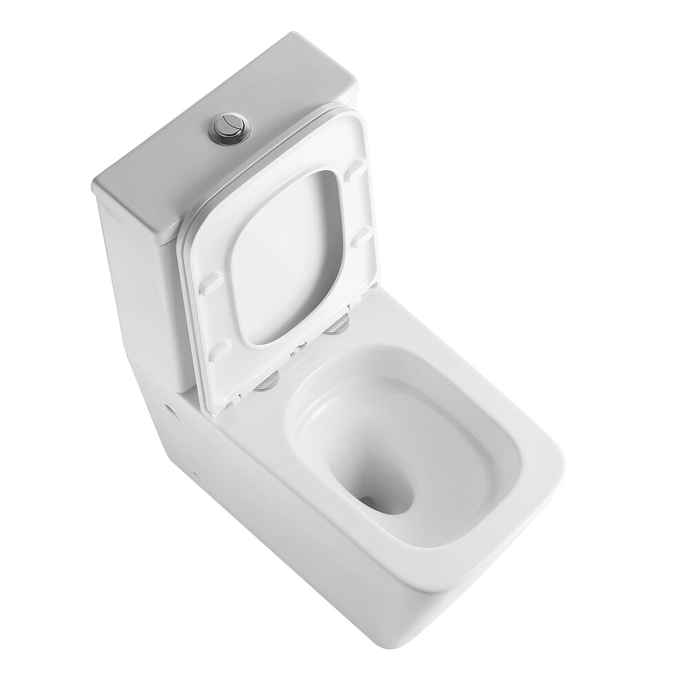 Унитаз-компакт безободковый (Торнадо) HOLLER BOX TORNADO (3.0)  (640*365*830мм, сиденье дюро с микролифтом, арматура 2-х режимная)  (2 места) белый