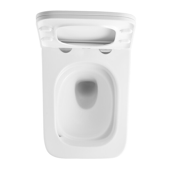  Унитаз подвесной безободковый (Торнадо) HOLLER STAGE TORNADO (3.0)  (520*340*355мм, сиденье дюропласт, микролифт) белый