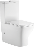 Унитаз-компакт безободковый (Торнадо) HOLLER CONSUL TORNADO (3.0)  (640*365*830мм, сиденье дюро с микролифтом, арматура 2-х режимная)  (2 места) белый