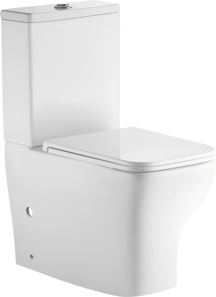 Унитаз-компакт безободковый (Торнадо) HOLLER CONSUL TORNADO (3.0)  (640*365*830мм, сиденье дюро с микролифтом, арматура 2-х режимная)  (2 места) белый