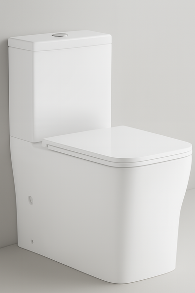 Унитаз-компакт безободковый (Торнадо) HOLLER CRAFT TORNADO (3.0)  (640*365*830мм, сиденье дюро с микролифтом, арматура 2-х режимная)  (2 места) белый