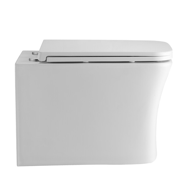  Унитаз подвесной безободковый (Торнадо) HOLLER VESSEL TORNADO (3.0)  (520*340*355мм, сиденье дюропласт, микролифт) белый