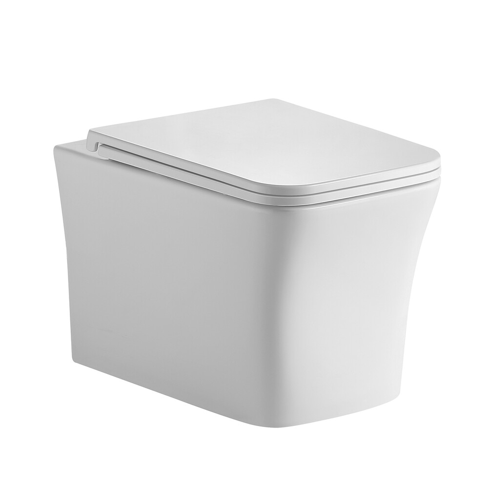  Унитаз подвесной безободковый (Торнадо) HOLLER VESSEL TORNADO (3.0)  (520*340*355мм, сиденье дюропласт, микролифт) белый