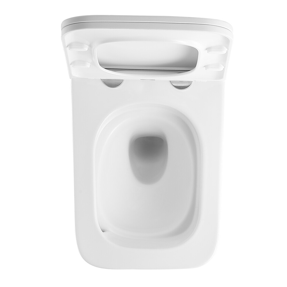  Унитаз подвесной безободковый (Торнадо) HOLLER VESSEL TORNADO (3.0)  (520*340*355мм, сиденье дюропласт, микролифт) белый