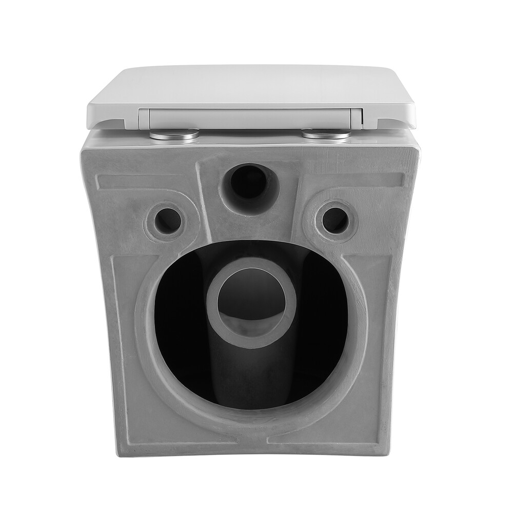  Унитаз подвесной безободковый (Торнадо) HOLLER VESSEL TORNADO (3.0)  (520*340*355мм, сиденье дюропласт, микролифт) белый