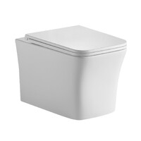   Унитаз подвесной безободковый HOLLER VESSEL (520*340*355мм, сиденье дюропласт, микролифт) белый