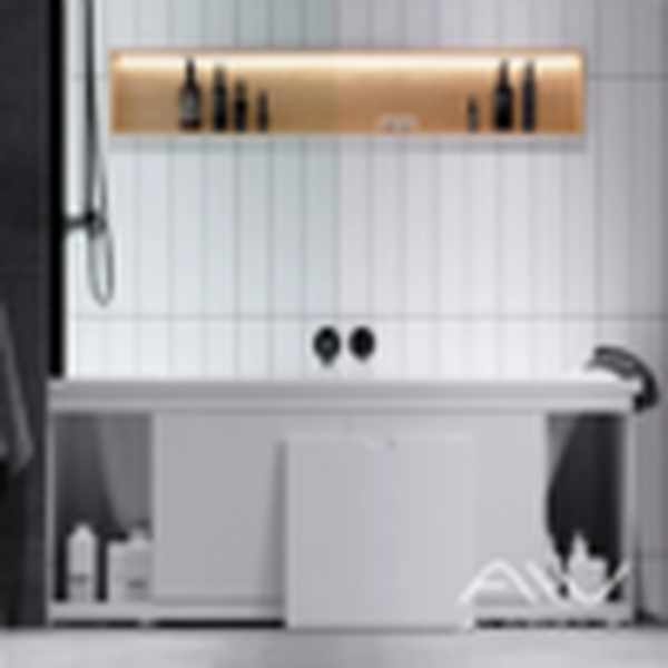 Экран под ванну 1,5 м купе МДФ Rita Plus Белый Alavann