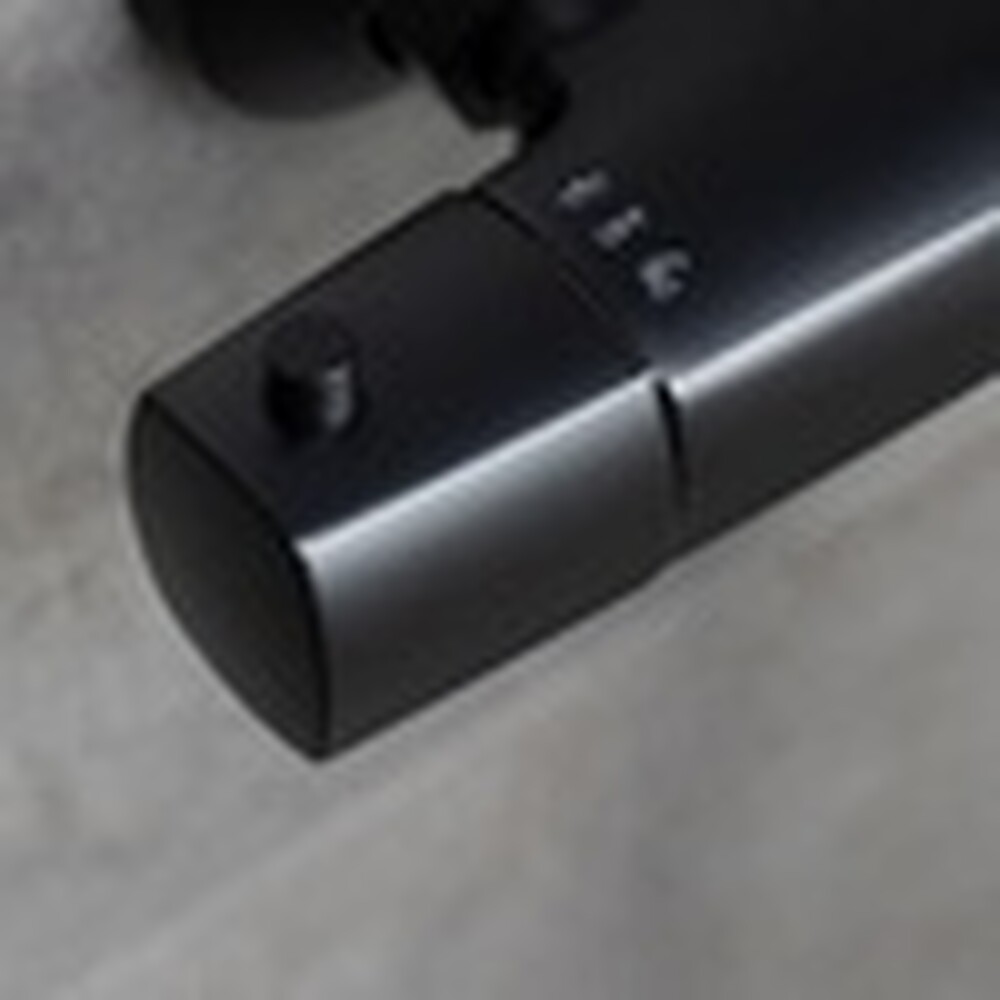 LM7270BL Ursus Смеситель для душа термостат. с верх. душ. лейкой "Тропический дождь", 3-ф. лейкой, черный LEMARK