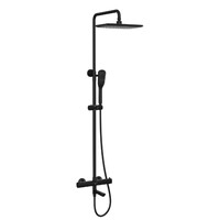 LM7272BL Ursus Смеситель для ванны термостат. с верх. душ. лейкой "Тропический дождь", 3-ф. лейкой LEMARK