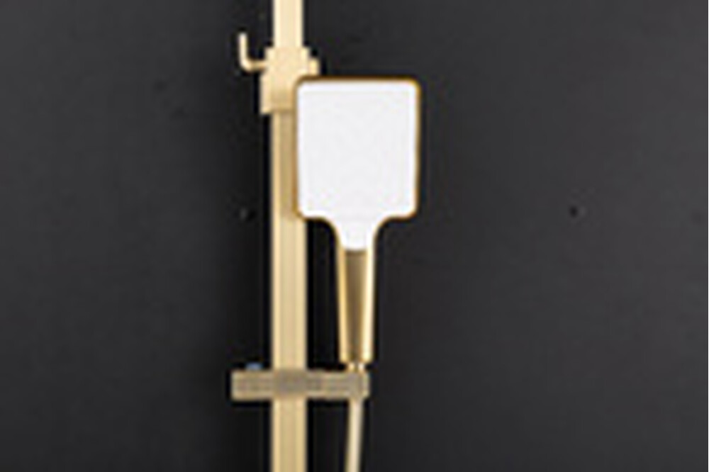 2490-3 Душевая система Frap со смесителем и тропическим душем (сатин золотой)