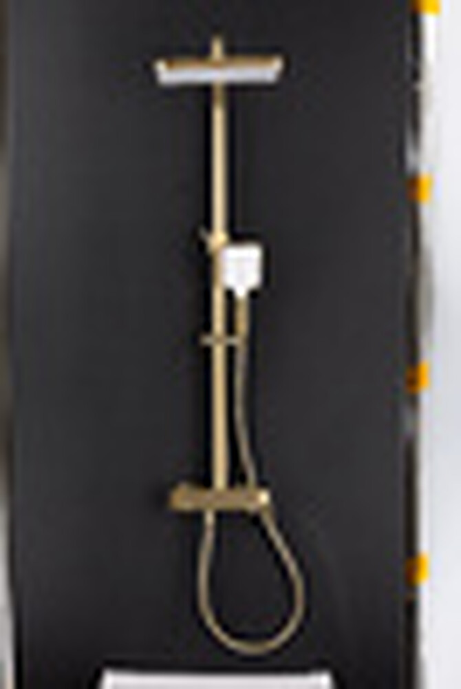 2490-3 Душевая система Frap со смесителем и тропическим душем (сатин золотой)