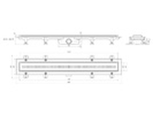 TLQ1275G Трап пластик линейный сухой выпуск 40 