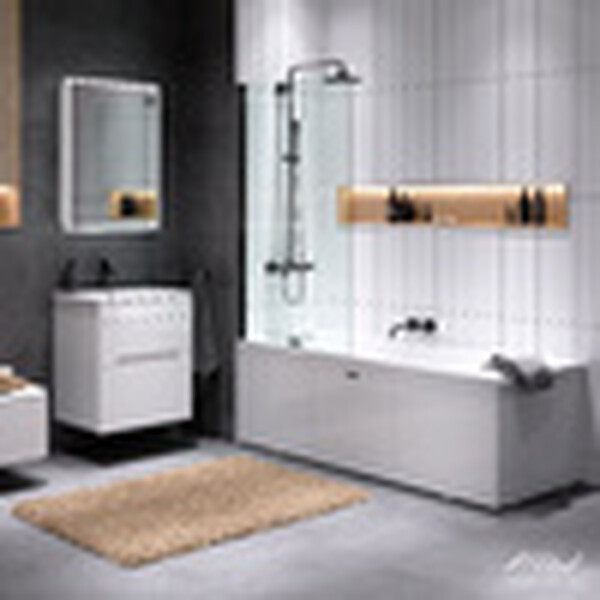 Экран под ванну 1,7 м купе МДФ Rita Plus белый Alavann