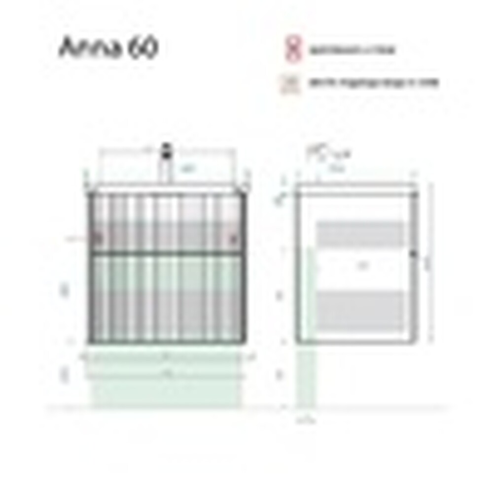 Тумба ANNA-60 под рак Moduo 60/Como 60 (чёрный мрамор) Alavann 