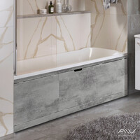 Экран под ванну 1,7 м купе МДФ Rita Серый бетон Alavann