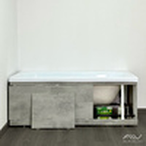 Экран под ванну 1,7 м купе МДФ Rita Серый бетон Alavann