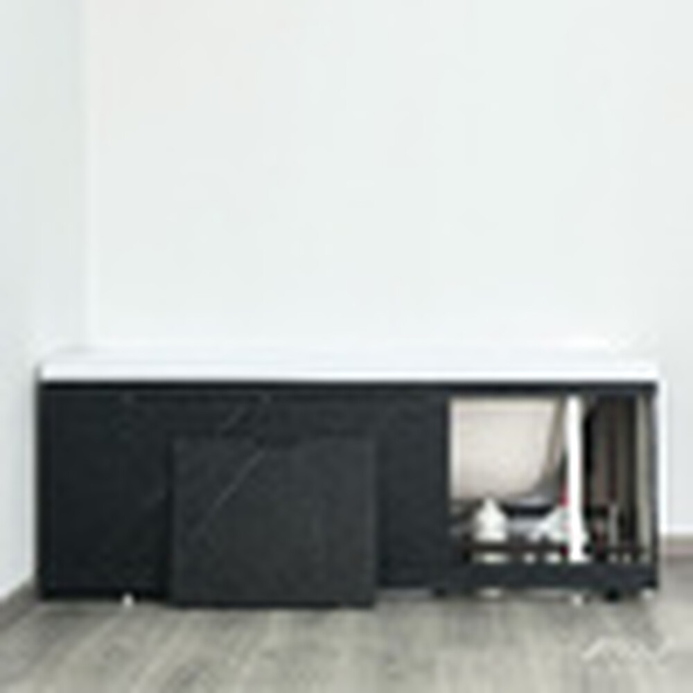 Экран под ванну 1,5 м купе МДФ Rita Чёрный мрамор Alavann