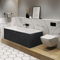 Экран под ванну 1,5 м купе МДФ Rita Чёрный мрамор Alavann