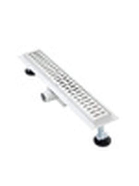 Линейный душевой трап SANTREK AQUA  A-70400 нерж 70*400мм (неповоротный горизонтальный выпуск, ф40)  сухой затвор и гидрозатвор