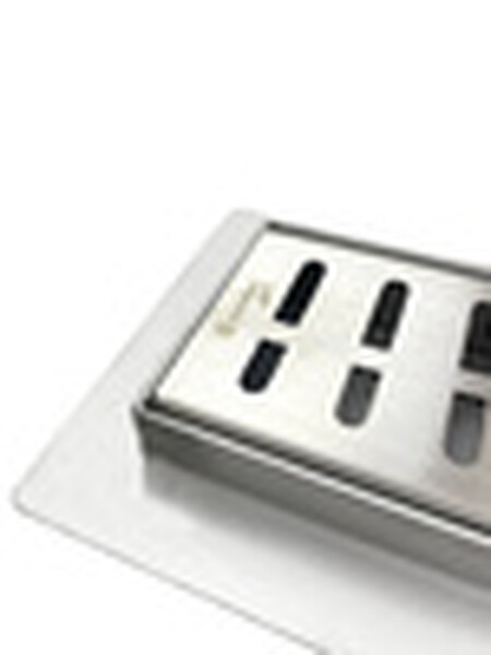 Линейный душевой трап SANTREK AQUA  A-70400 нерж 70*400мм (неповоротный горизонтальный выпуск, ф40)  сухой затвор и гидрозатвор