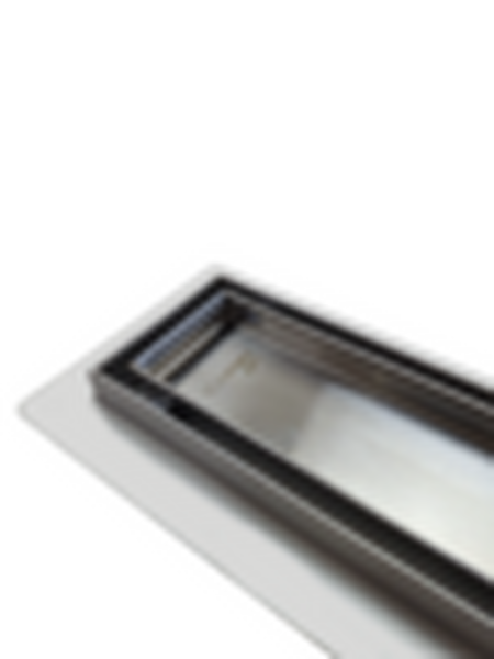 Линейный душевой трап SANTREK AQUA  B-70300 нерж 70*300мм (горизонтальный выпуск 360 гр, ф40) (решетка щелевая, под плитку) сухой затвор и гидрозатвор