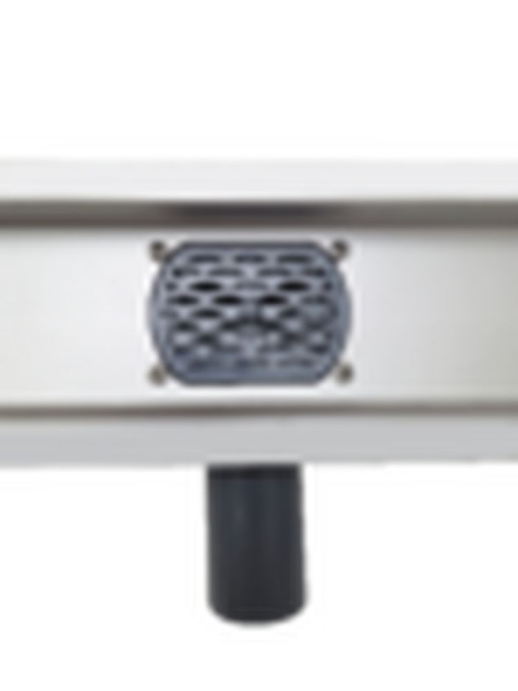 Линейный душевой трап SANTREK AQUA  B-70300 нерж 70*300мм (горизонтальный выпуск 360 гр, ф40) (решетка щелевая, под плитку) сухой затвор и гидрозатвор