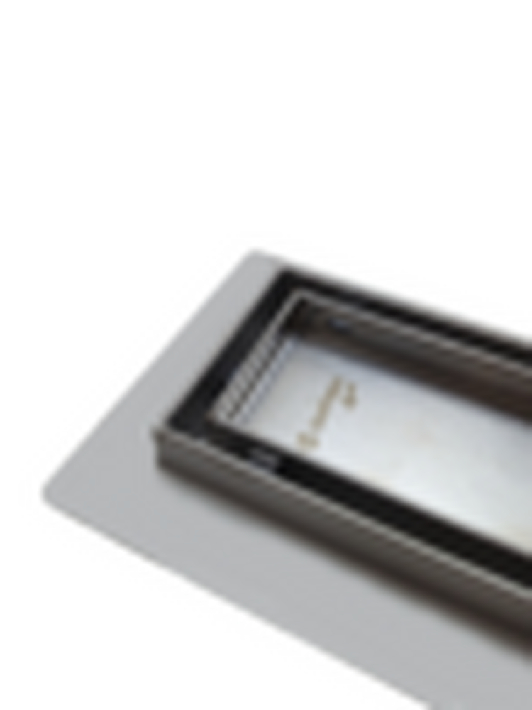 Линейный душевой трап SANTREK AQUA  B-70400 нерж 70*400мм (горизонтальный выпуск 360 гр, ф40) (решетка щелевая, под плитку) сухой затвор и гидрозатвор