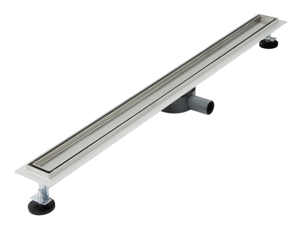 Линейный душевой трап SANTREK AQUA  B-701000 нерж 70*1000мм (горизонтальный выпуск 360 гр, ф40)(решетка щелевая, под плитку)сухой затвор и гидрозатвор