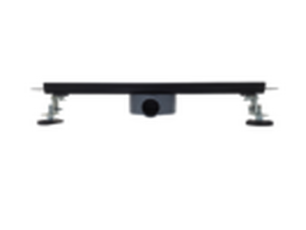 Линейный душевой трап SANTREK AQUA  B-70500 BLACK нерж 70*500мм (горизонт выпуск 360 гр, ф40) (решетка щелевая, под плитку) сухой затвор и гидрозатвор