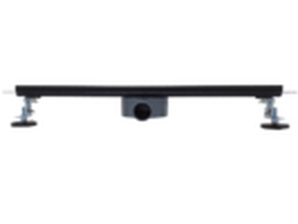 Линейный душевой трап SANTREK  B-70600 BLACK нерж 70*600мм (горизонт выпуск 360 гр, ф40) (решетка щелевая, под плитку) сухой затвор и гидрозатвор