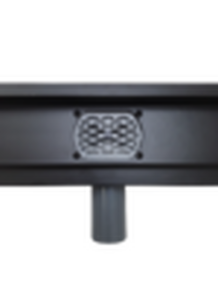 Линейный душевой трап SANTREK  B-70700 BLACK нерж 70*700мм (горизонт выпуск 360 гр, ф40) (решетка щелевая, под плитку) сухой затвор и гидрозатвор