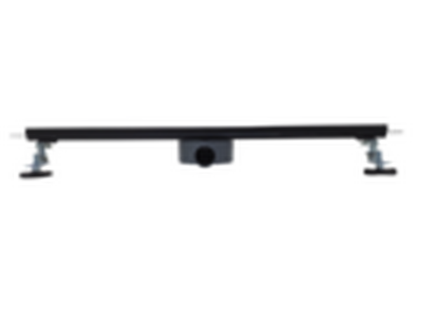 Линейный душевой трап SANTREK  B-70700 BLACK нерж 70*700мм (горизонт выпуск 360 гр, ф40) (решетка щелевая, под плитку) сухой затвор и гидрозатвор