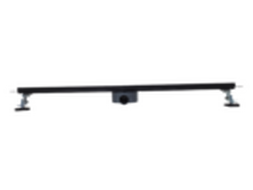 Линейный душевой трап SANTREK  B-70900 BLACK нерж 70*900мм (горизонт выпуск 360 гр, ф40) (решетка щелевая, под плитку) сухой затвор и гидрозатвор