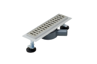 Линейный душевой трап SANTREK AQUA  С-70400 нерж 70*400мм (горизонтальный выпуск 360 гр, ф40) сухой затвор и гидрозатвор