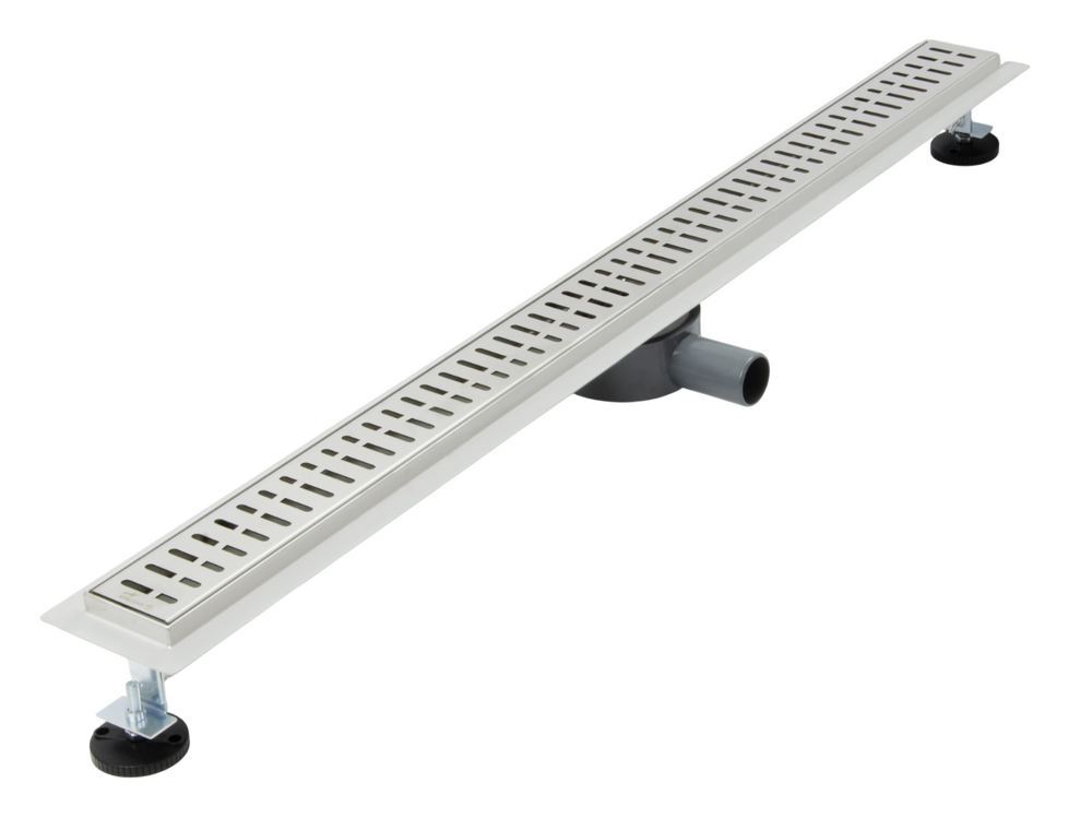 Линейный душевой трап SANTREK AQUA  С-701000 нерж 70*1000мм (горизонтальный выпуск 360 гр, ф40) сухой затвор и гидрозатвор