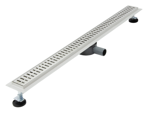 Линейный душевой трап SANTREK AQUA  С-701000 нерж 70*1000мм (горизонтальный выпуск 360 гр, ф40) сухой затвор и гидрозатвор