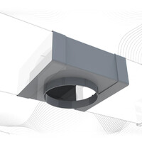 Тройник ТФП D150 с выходом 90х220 пластик ERA