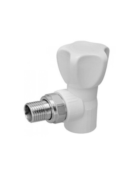Кран п/радиатор с американкой 25-3/4 PP-R штуцер угловой