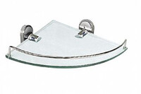 1921-1/L Полка 1-ая угловая хром/стекло