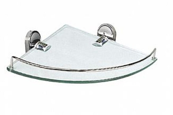 1921-1/L Полка 1-ая угловая хром/стекло