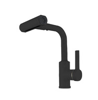 Смеситель для кухни с поворотной лейкой RUSH Tinos (TI3732-17Black)