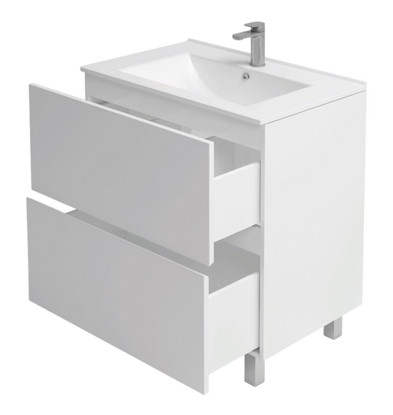 Подстолье Holler "Charm-80" (белый) 2 ящика под раковину "Holler E80" 805х800х450