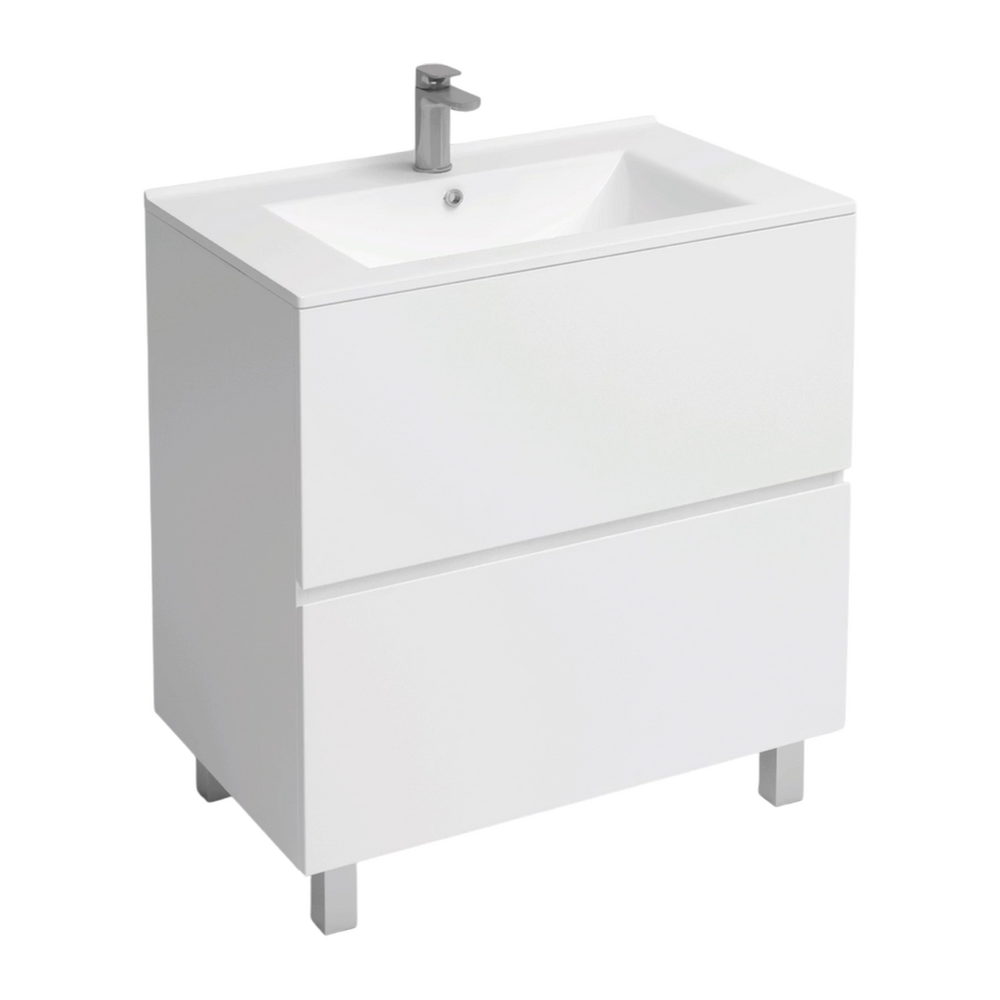 Подстолье Holler "Charm-80" (белый) 2 ящика под раковину "Holler E80" 805х800х450