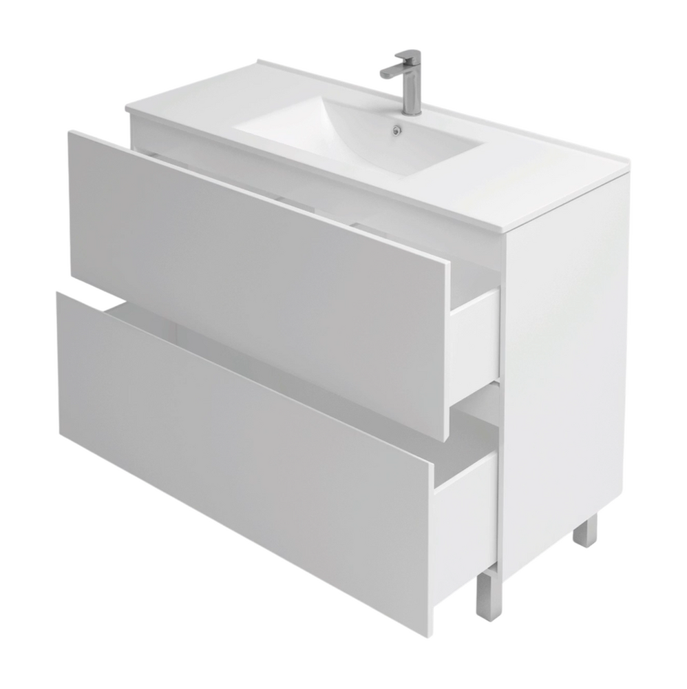 Подстолье Holler "Charm-90" (белый) 2 ящика под раковину "Holler E90" 905х800х450