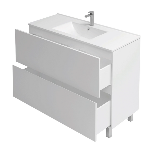 Подстолье Holler "Charm-90" (белый) 2 ящика под раковину "Holler E90" 905х800х450