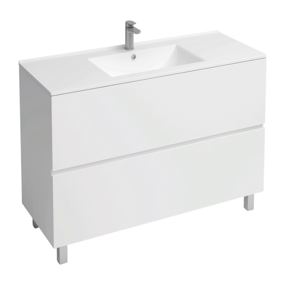 Подстолье Holler "Charm-100" (белый) 2 ящика под раковину "Holler E100" 1010х800х450