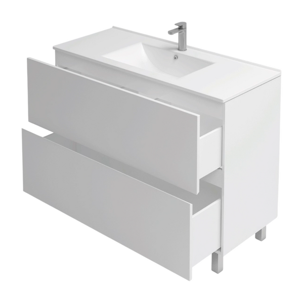 Подстолье Holler "Charm-100" (белый) 2 ящика под раковину "Holler E100" 1010х800х450