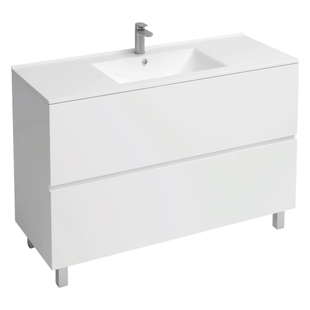 Подстолье Holler "Charm-120" (белый) 2 ящика под раковину "Holler E120" 1205х800х450