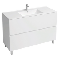 Подстолье Holler "Charm-120" (белый) 2 ящика под раковину "Holler E120" 1205х800х450