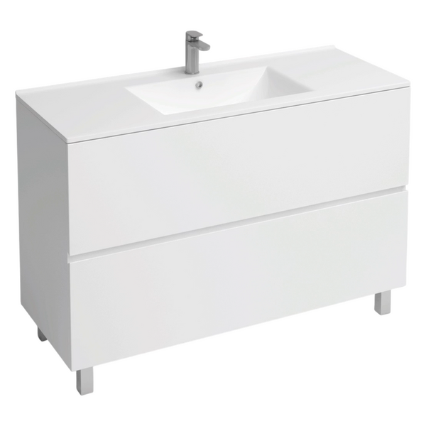 Подстолье Holler "Charm-120" (белый) 2 ящика под раковину "Holler E120" 1205х800х450